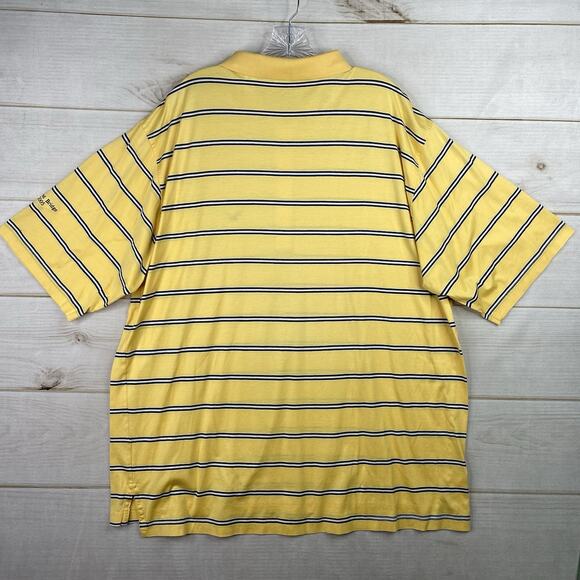 VTG Fairway & Greene Polo Shirt Mens XXL Yellow Stripe Covered Bridge 2005 - Picture 8 of 8